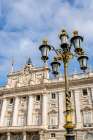 Ornate light lantern at the royal palace of Madrid, Spain. Art Print